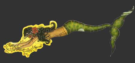 figural of a mermaid